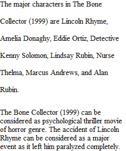 The Bone Collector (1999) and Copy Cat (1995)